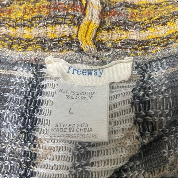 Freeway Boho Southwestern Open Front Cardigan Pancho Women's Size Large - Picture 9 of 12